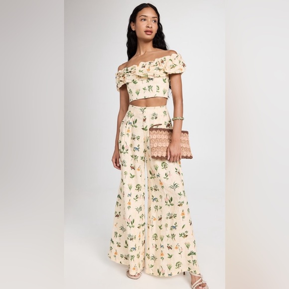 Agua by Agua Bendita Other - Agua by Agua Bendita ACEITUNA RANAS CROPPED TOP / wide leg pants SET siz…